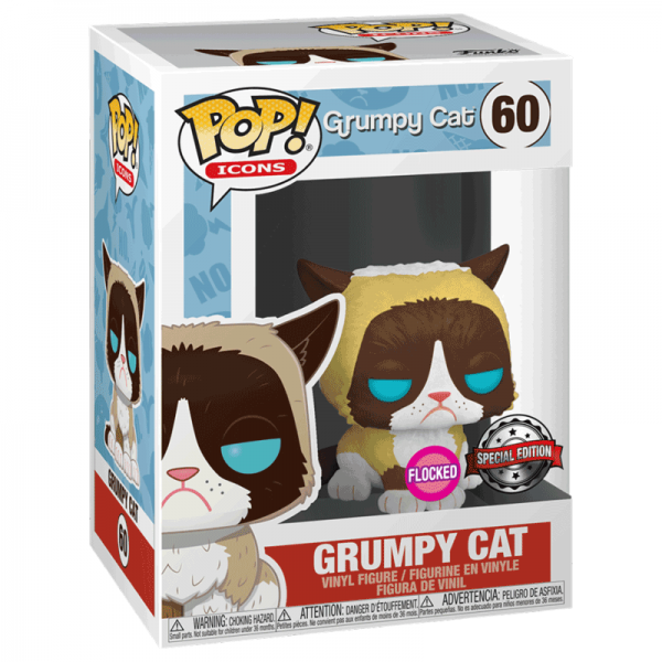 FUNKO POP! - Icon - Grumpy Cat Flocked #60 Special Edition